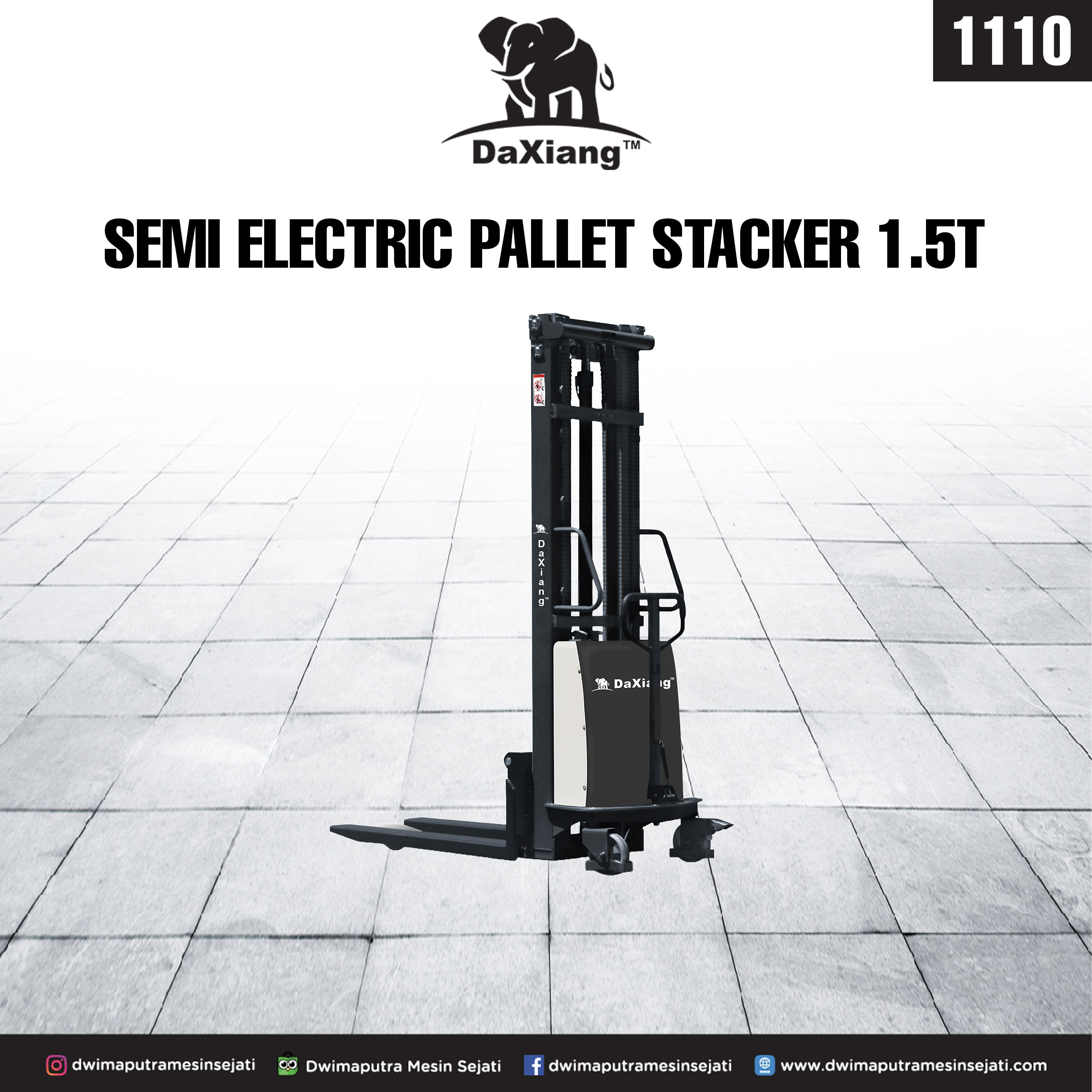 DAXIANG SEMI ELECTRIC PALLET STACKER 1.5T