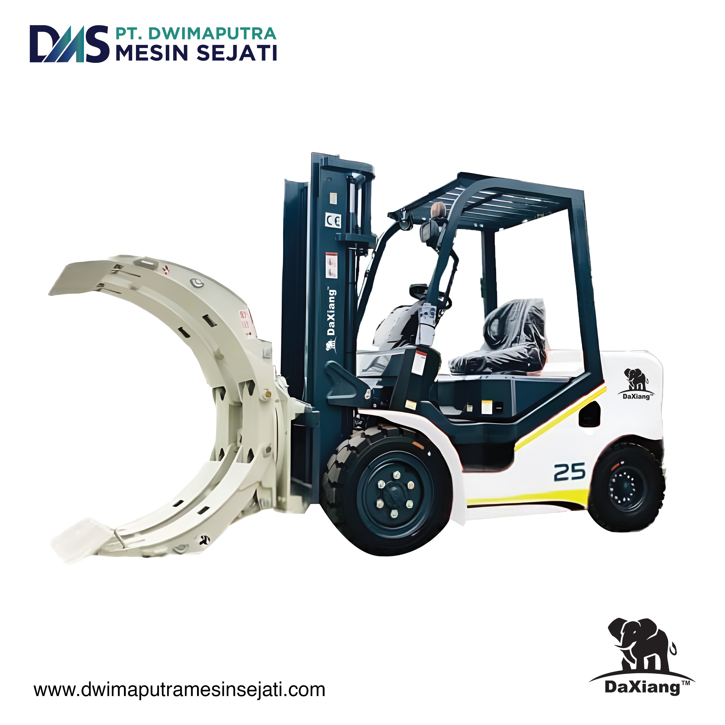 DAXIANG DIESEL FORKLIFT 3T WITH ROLLCLAMP - Image 2