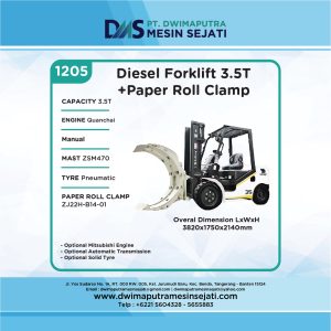 DAXIANG DIESEL FORKLIFT 3T WITH ROLLCLAMP