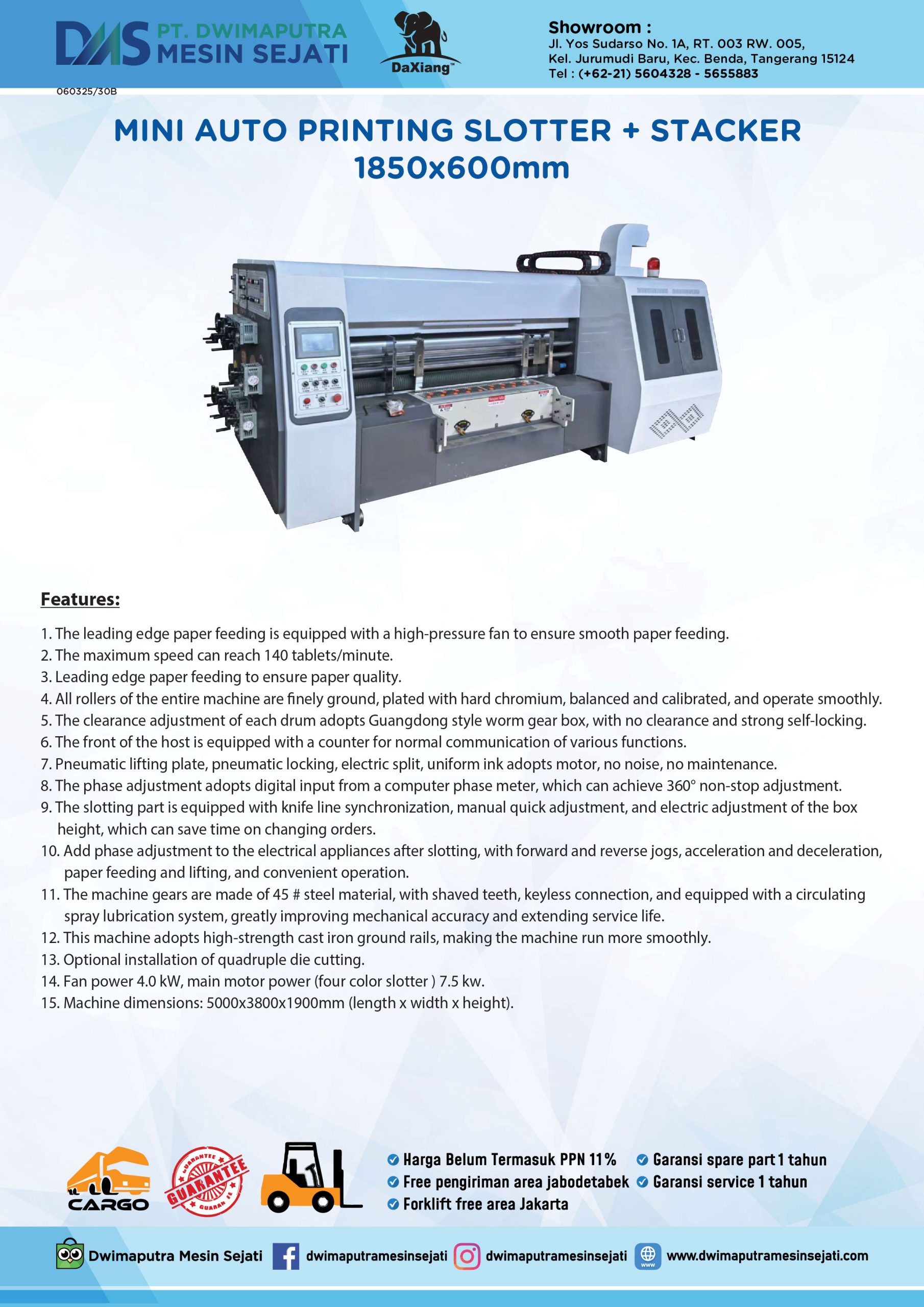 MINI AUTO PRINTING SLOTTER + STACKER 1850x600mm - Image 2