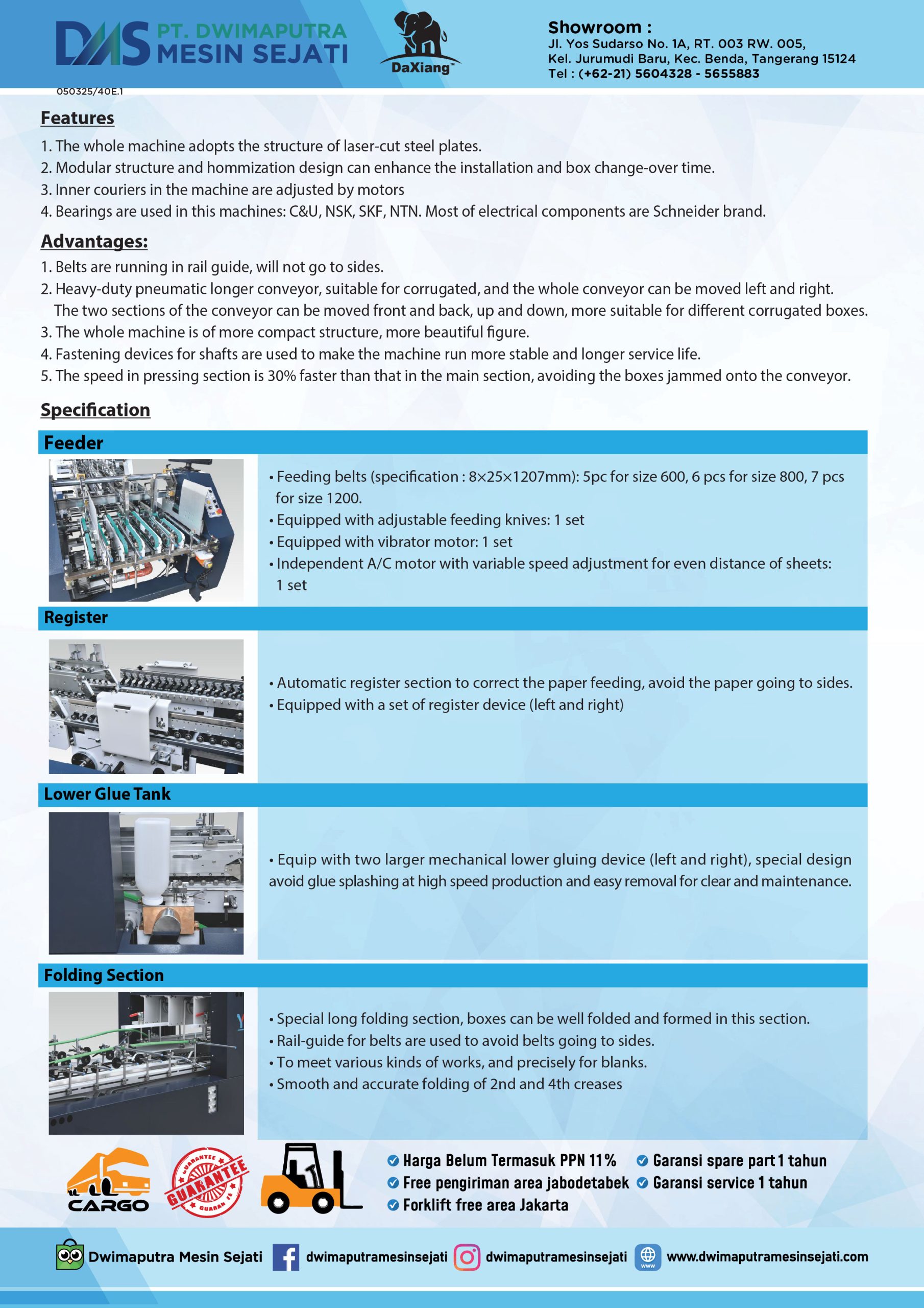 AUTOMATIC STRAIGHT LINE FOLDER GLUER (YDM BRAND) - Image 5