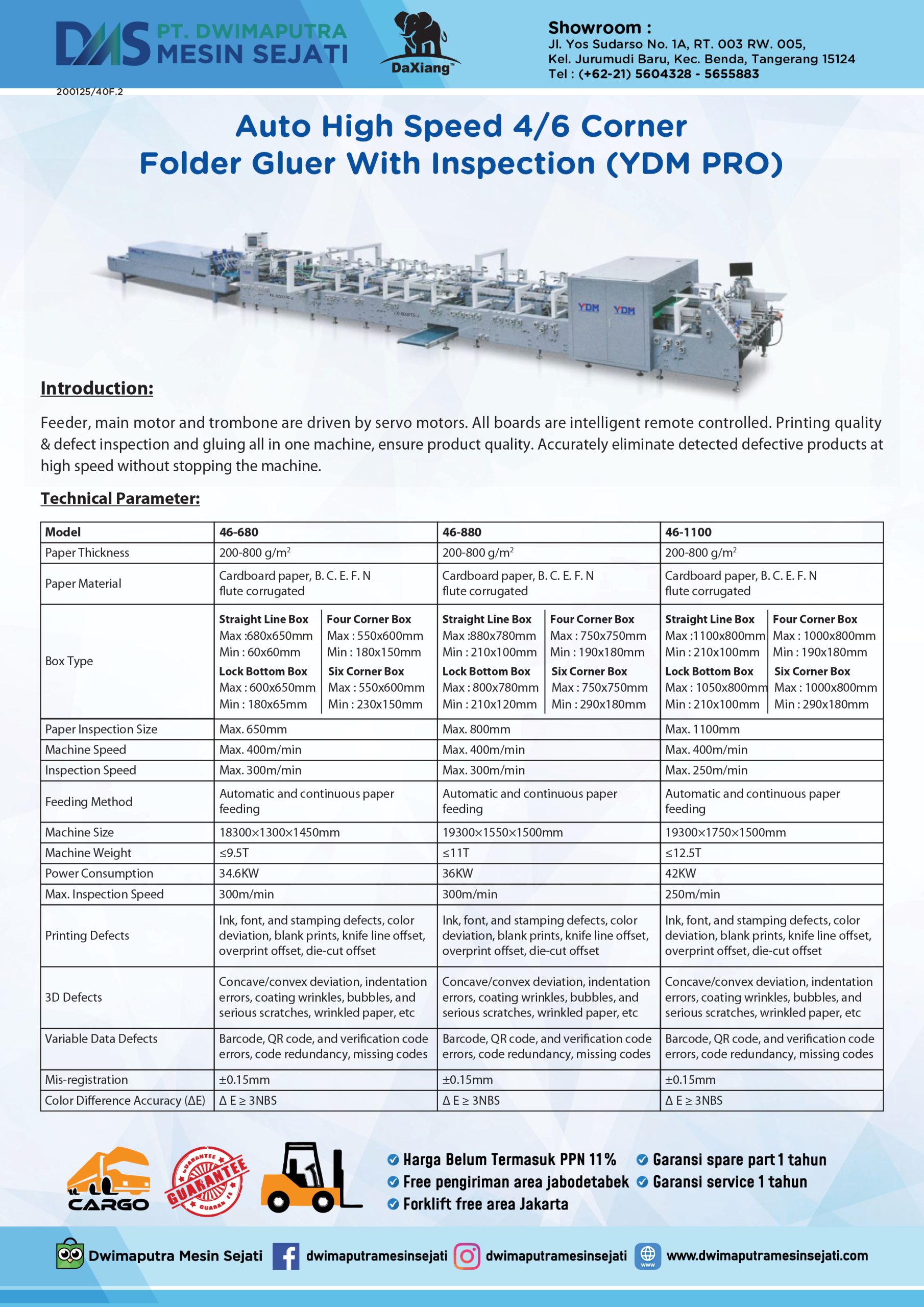 AUTOMATIC HIGH SPEED LOCK BOTTOM OR 4/6 CORNER FOLDER GLUER WITH INSPECTION (YDM PRO) - Image 2