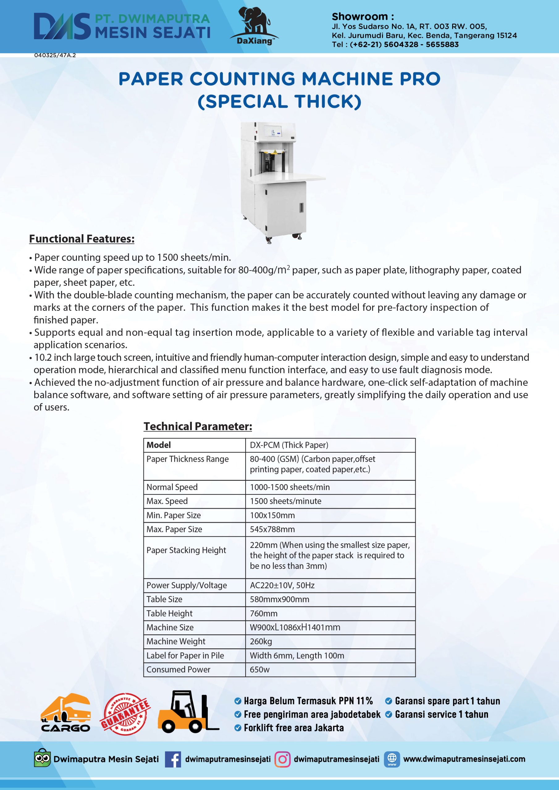 PAPER COUNTING MACHINE PRO (SPECIAL THIN/SPECIAL THICK) - Image 2