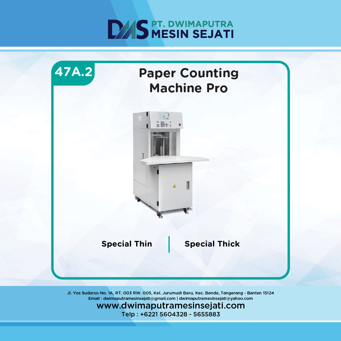 PAPER COUNTING MACHINE PRO (SPECIAL THIN/SPECIAL THICK)