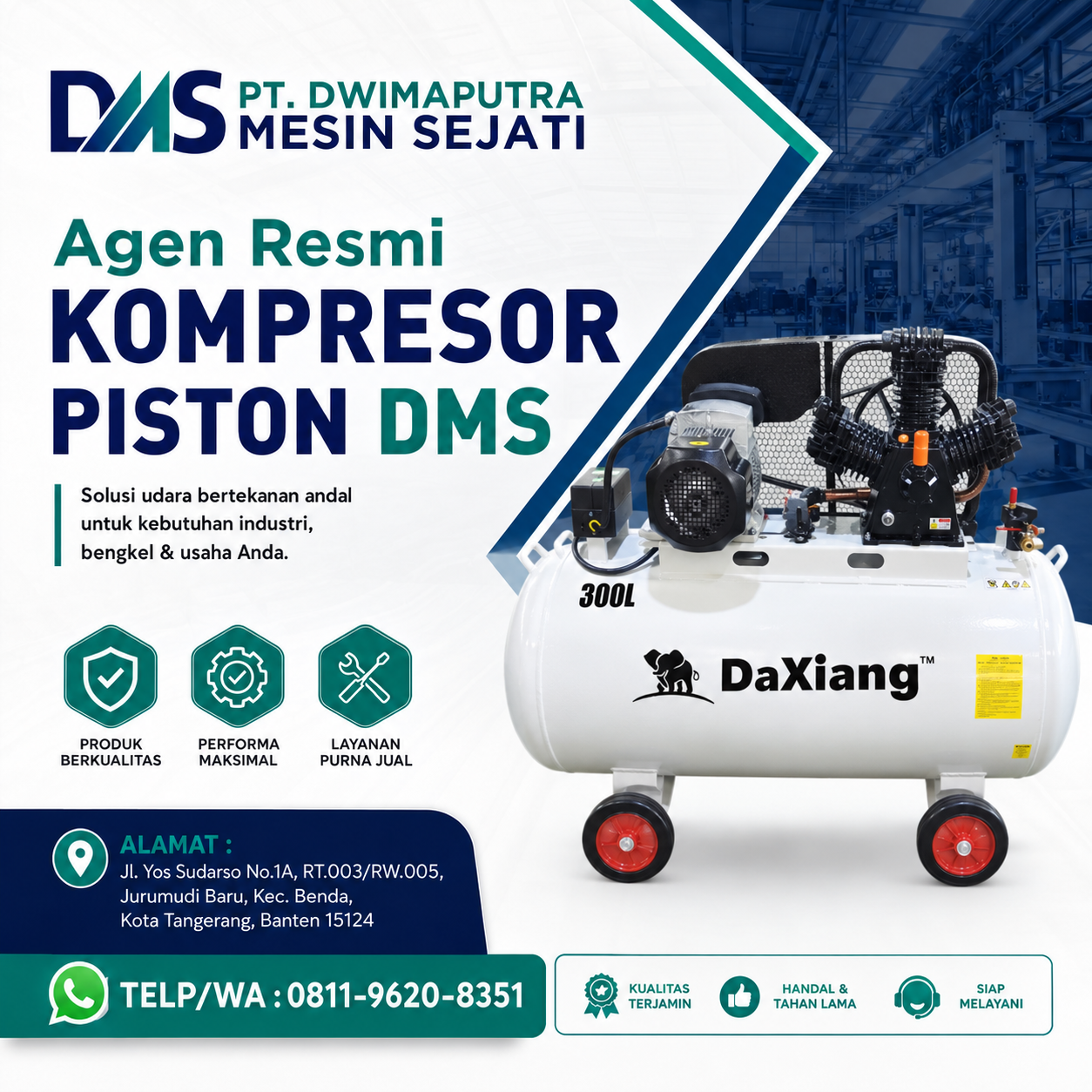 Agen Resmi Kompresor Piston DMS