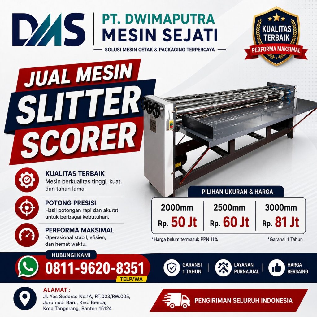 Jual Mesin Slitter Scorer