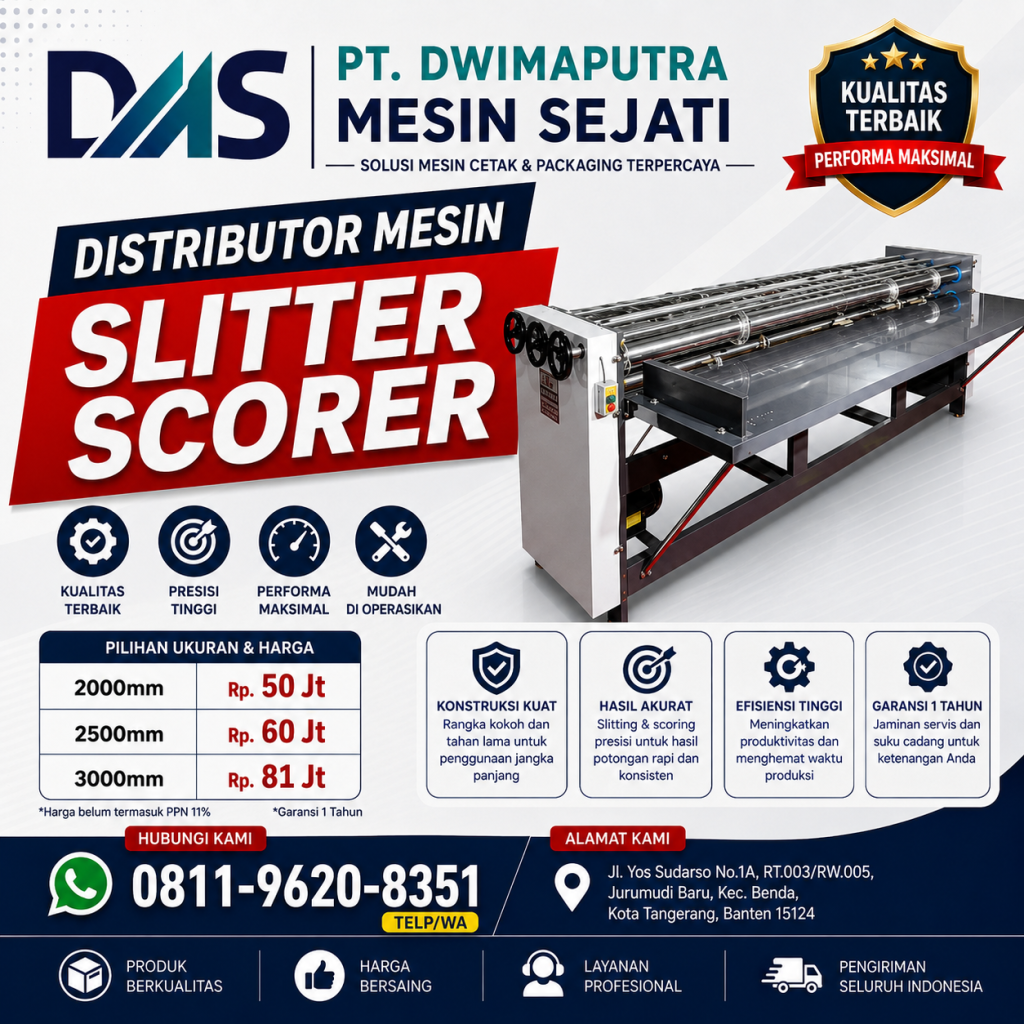 Distributor Mesin Slitter Scorer