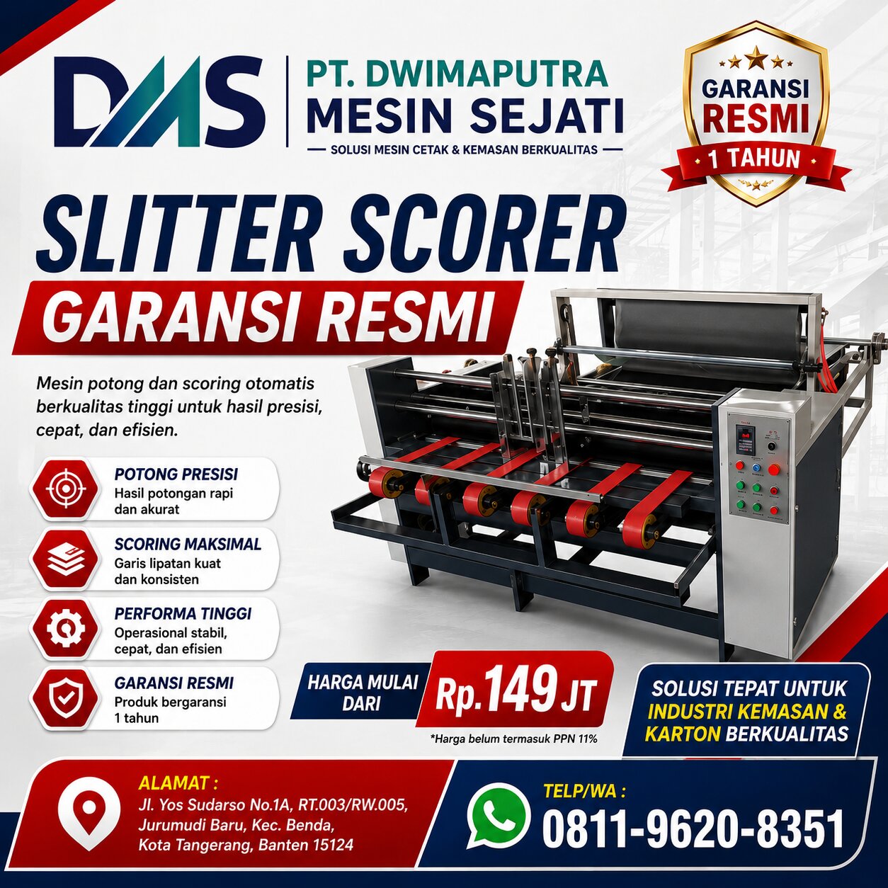 Slitter Scorer Garansi Resmi