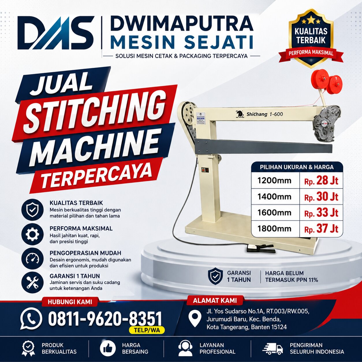 Jual Stitching Machine Terpercaya