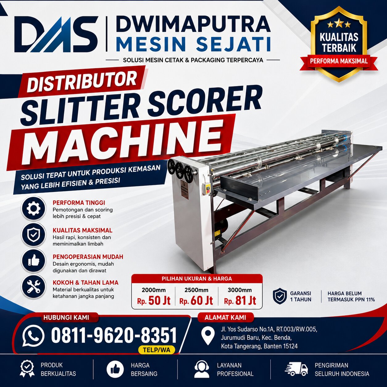 Distributor Slitter Scorer Machine