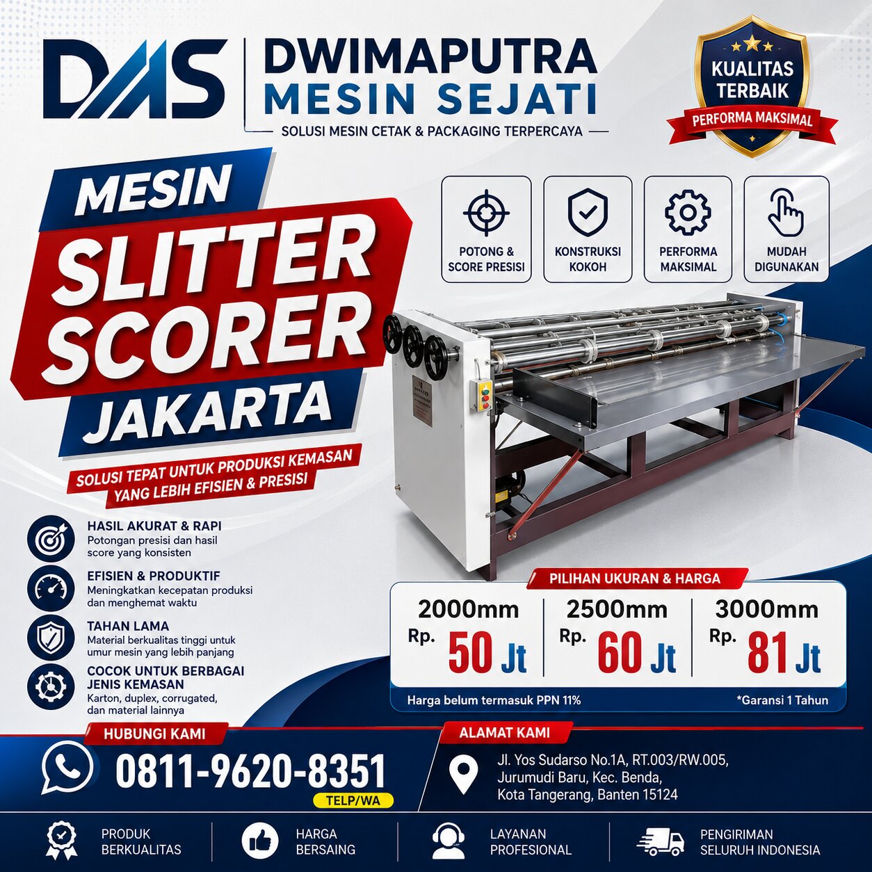 Mesin Slitter Scorer Jakarta