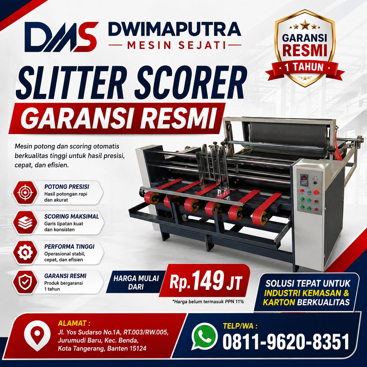 Slitter Scorer Garansi Resmi