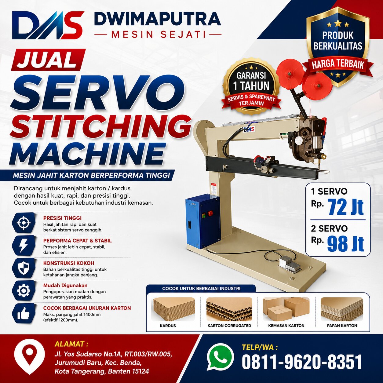 Jual Servo Stitching Machine