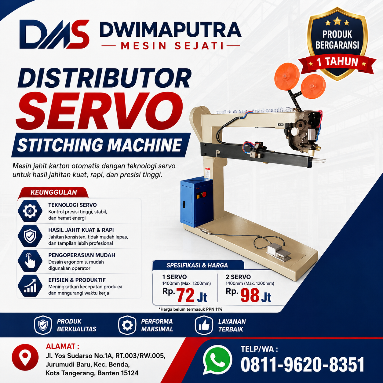 Distributor Servo Stitching Machine