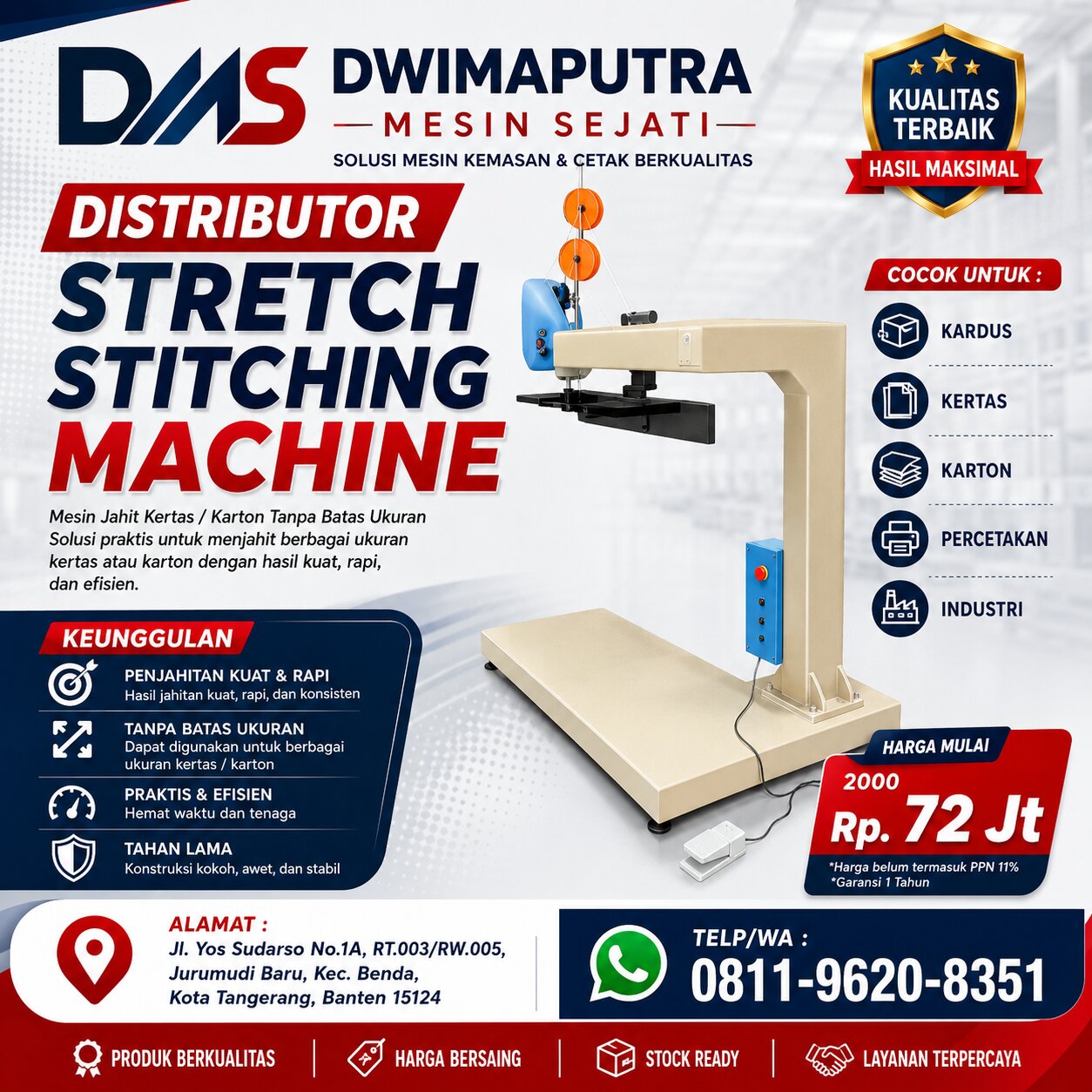 Distributor Stretch Stitching Machine