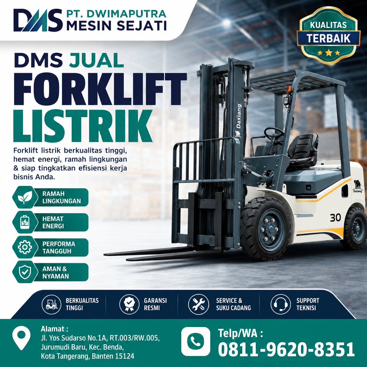 DMS Jual Forklift Listrik