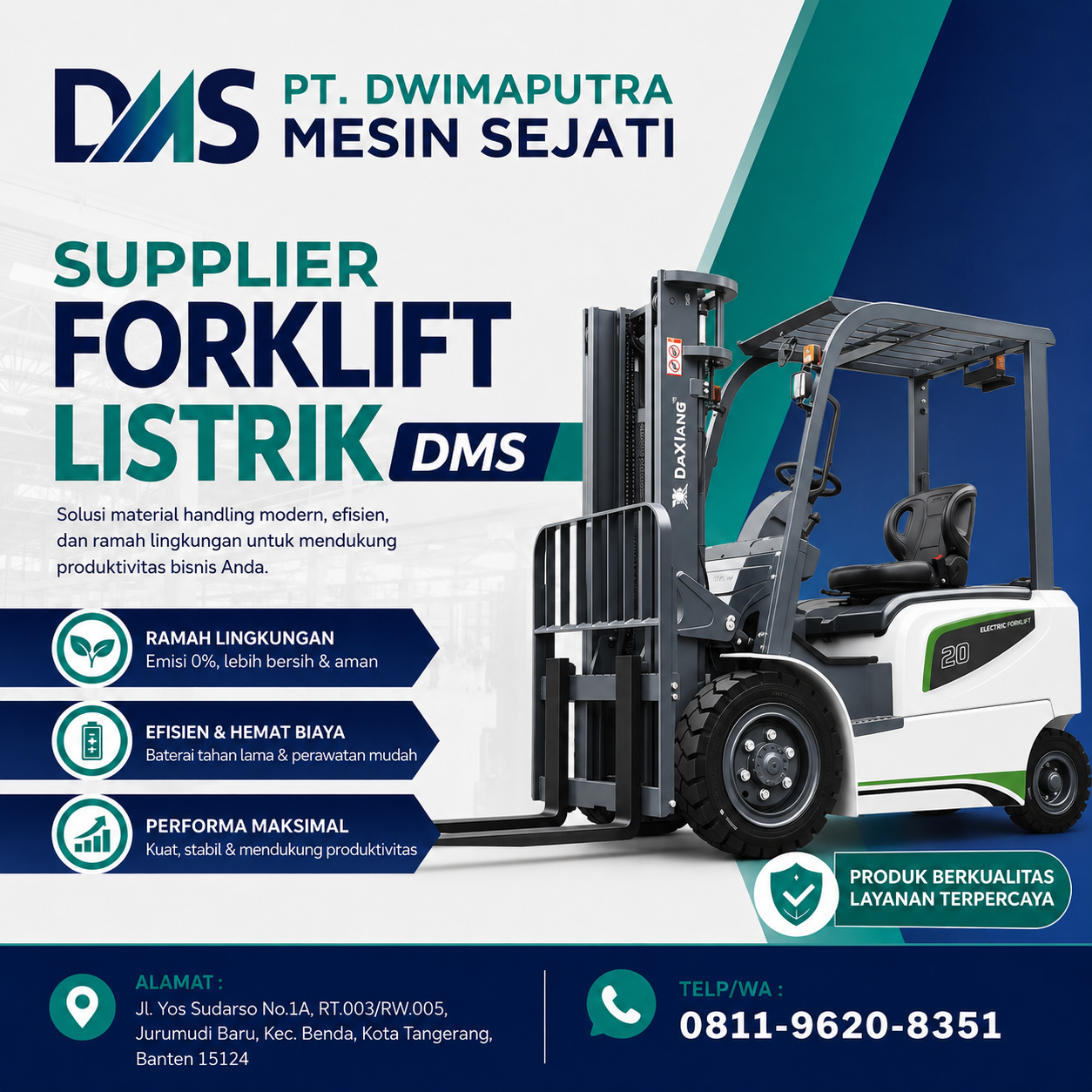 Supplier Forklift Listrik DMS