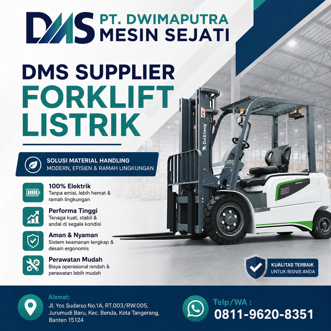 DMS Supplier Forklift Listrik 
