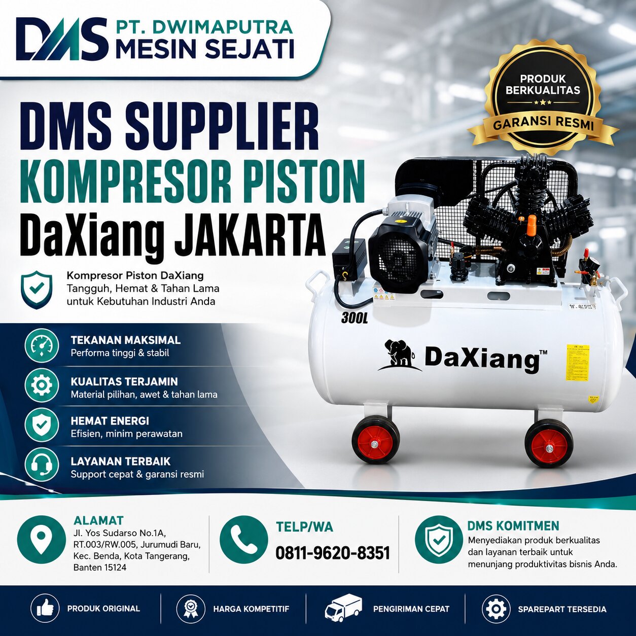 DMS Supplier Kompresor Piston DaXiang