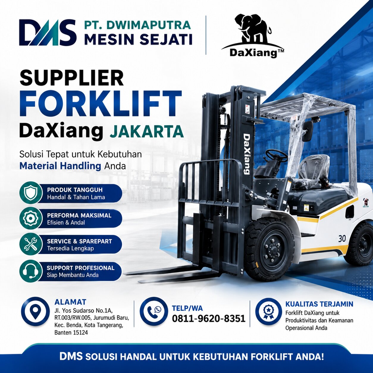 DMS Supplier Forklift DaXiang