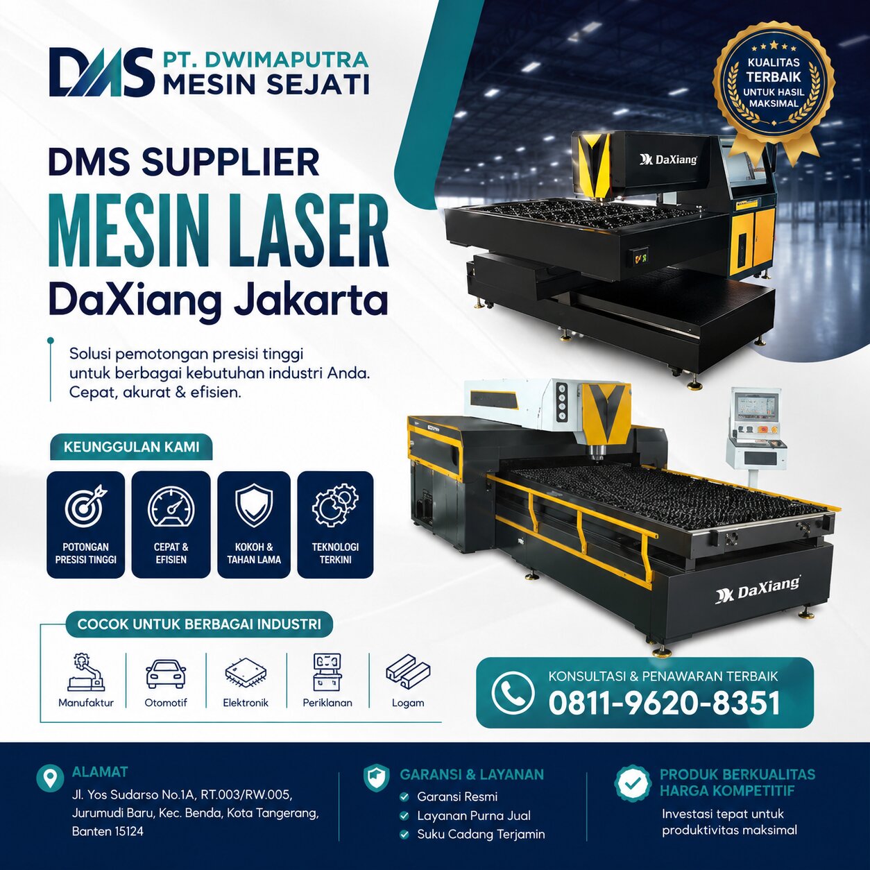 DMS Supplier Mesin Laser DaXiang