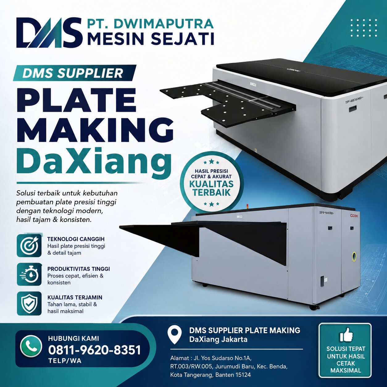 DMS Supplier Plate Making DaXiang