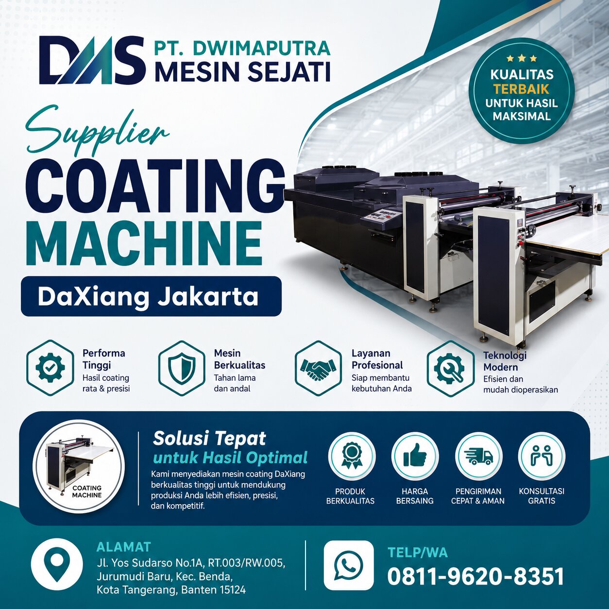 DMS Supplier Coating Machine DaXiang